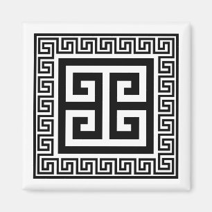 Schwarzes Design-Magnet für griechisches Schlüssel Magnet
