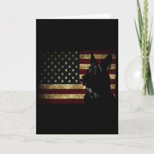 Schwarzes Deutscher Schäferhund-Shirt Amerikanisch Karte