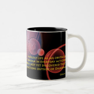 schwarzes dogen zweifarbige tasse