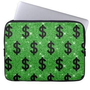 Schwarzes Dollarzeichen Geld Unternehmer Wall Stre Laptopschutzhülle