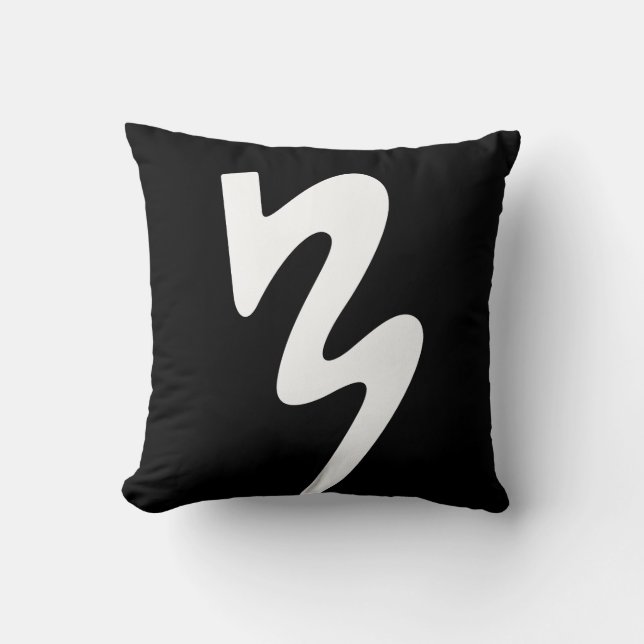 Schwarzes doppelseitiges Logo-Kissen: Kissen (Vorderseite)