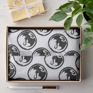Schwarzes Dragon weißes Papiermedium Seidenpapier