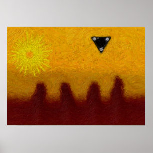 Schwarzes Dreieck Poster