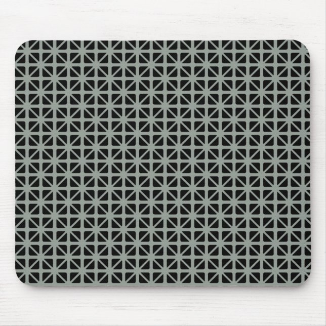 Schwarzes Dreiecksmuster Mousepad (Vorne)