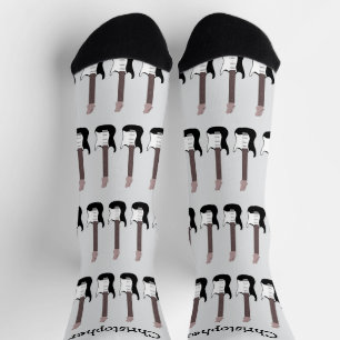 Schwarzes E-Gitarren-Design personalisiert Socken