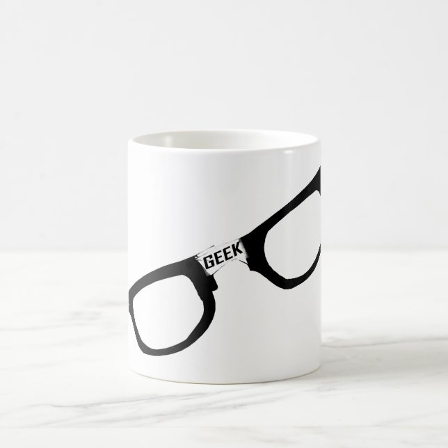 Schwarzes eingefaßte Aussenseiter-Gläser Kaffeetasse (Mittel)