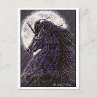 Schwarzes Einhorn 2 Kunst, Dichtung und Musik Postkarte