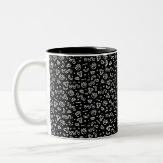 Schwarzes Elegant Zweifarbige Tasse