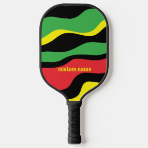 Schwarzes Erbe, Individuelle Name Personalisiert Pickleball Schläger