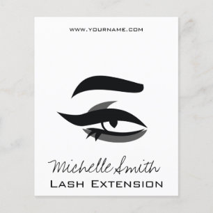 Schwarzes Eyeliner-Wimpernverlängerung-Henna-Make- Flyer
