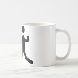 schwarzes fechtendes Symbollogo Kaffeetasse