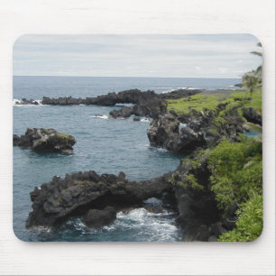 Schwarzes Felsenhawaiianer mousepad