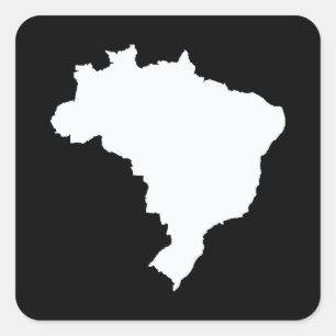 Schwarzes festliches Brasilien in Emporio Moffa Quadratischer Aufkleber