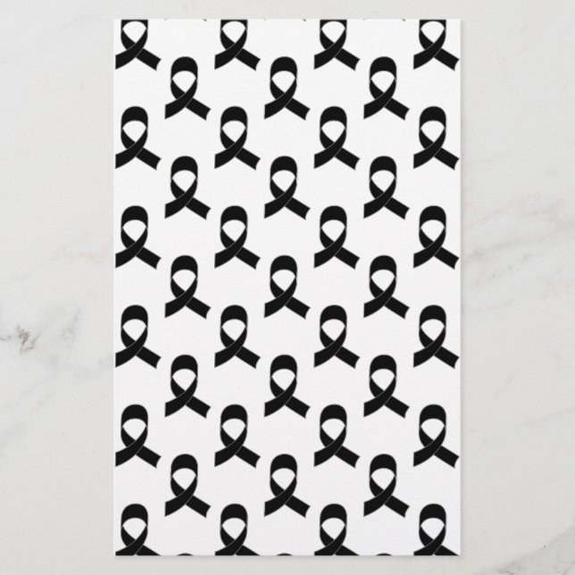 Schwarzes Flachmuster Briefpapier (Vorderseite)