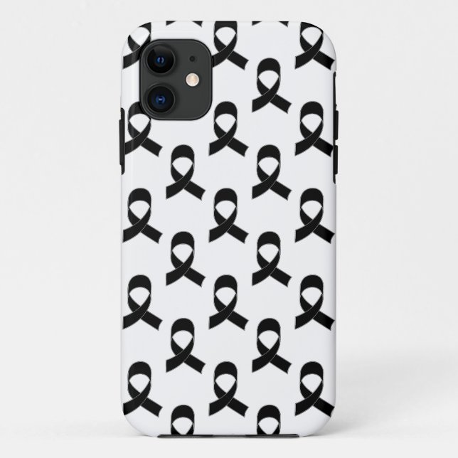 Schwarzes Flachmuster Case-Mate iPhone Hülle (Rückseite)