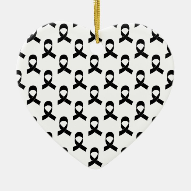 Schwarzes Flachmuster Keramikornament (Vorne)