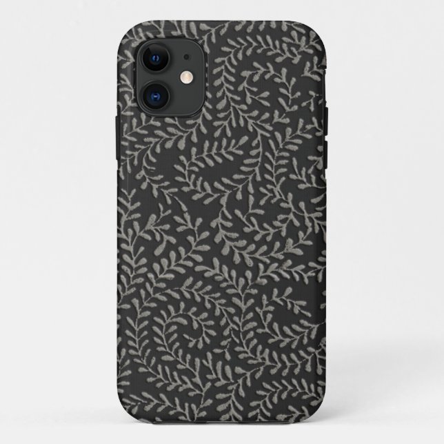 Schwarzes Flocking-Design Case-Mate iPhone Hülle (Rückseite)