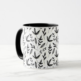 schwarzes Flohmuster Tasse