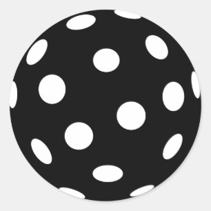 Schwarzes Floorball Runder Aufkleber