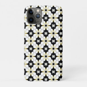 Schwarzes florales Linienmuster für moderne Dekora Case-Mate iPhone Hülle