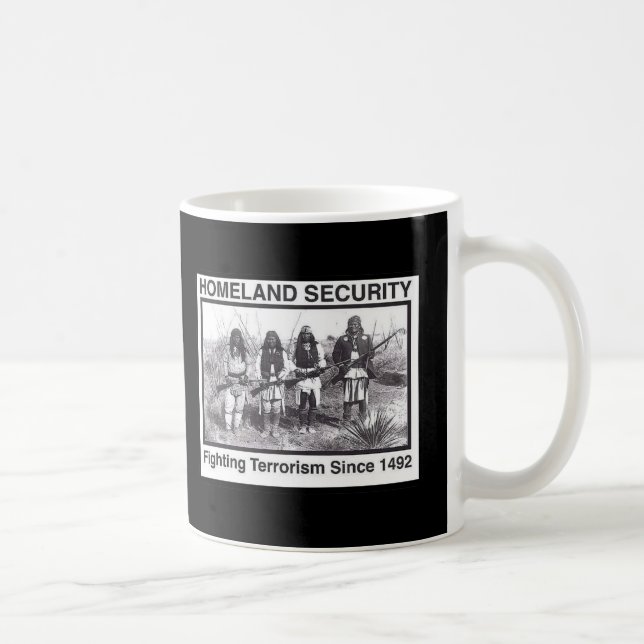 Schwarzes Foto-indische heimat-Sicherheit Kaffeetasse (Rechts)