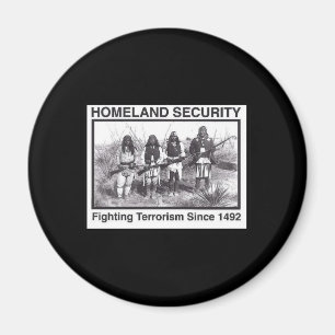 Schwarzes Foto-indische heimat-Sicherheit Magnet