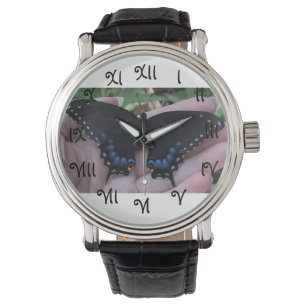 Schwarzes Frack Schmetterling#1-Uhr Armbanduhr