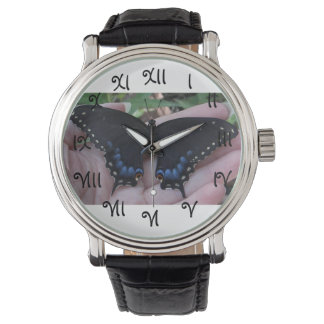 Schwarzes Frack Schmetterling#1-Uhr Armbanduhr