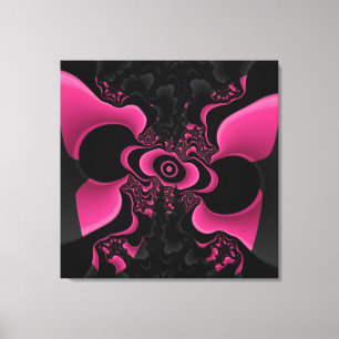 Schwarzes Fraktal Leinwanddruck