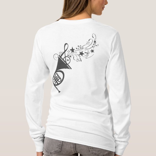 Schwarzes französisches T-Shirt (Rückseite)