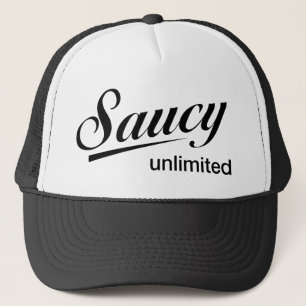 Schwarzes freches unbegrenztes Logo Truckerkappe
