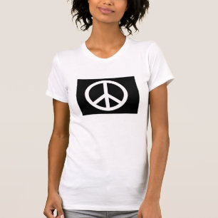 schwarzes Friedenszeichen T-Shirt