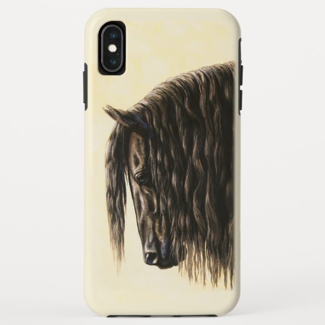 Schwarzes Friesen Case-Mate iPhone Hülle (Rückseite)