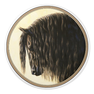 Schwarzes Friesen Keramikknauf