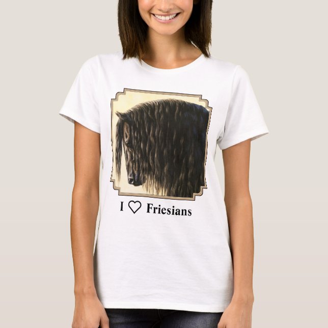 Schwarzes Friesen T-Shirt (Vorderseite)