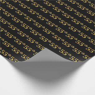Schwarzes, (Fünfzig-Fünftes) Ereignis des Geschenkpapier