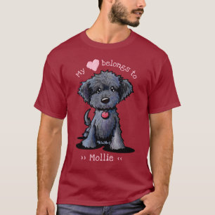 Schwarzes Gekritzel mein Herz gehört T-Shirt