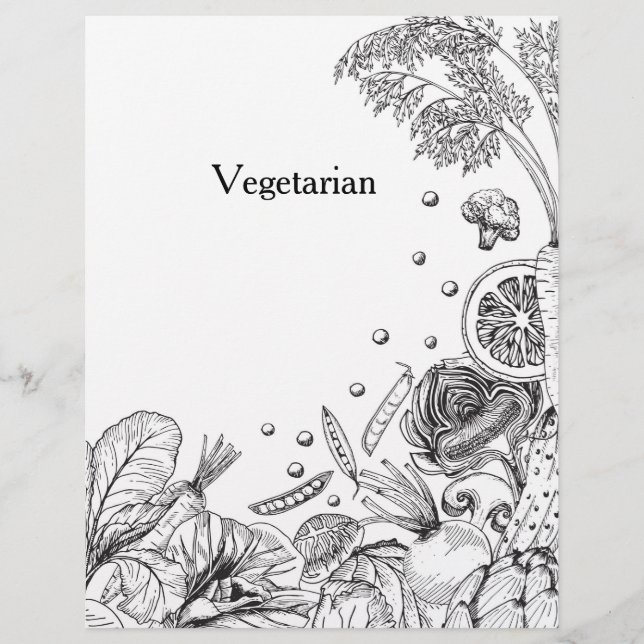 Schwarzes Gemüse, handgezogen (Vorderseite)