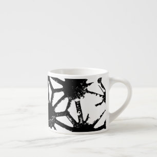 Schwarzes geometrisches Muster Espressotasse