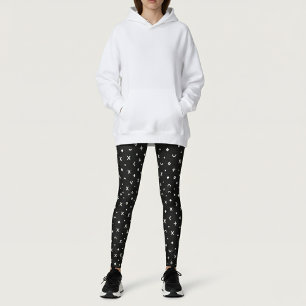 Schwarzes geometrisches Muster Leggings