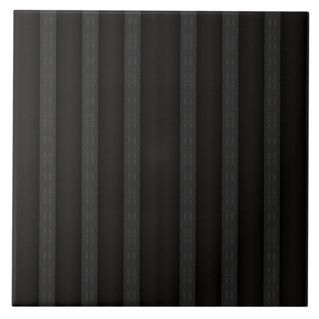 Schwarzes geometrisches Muster – modernes minimali Fliese (Vorderseite)