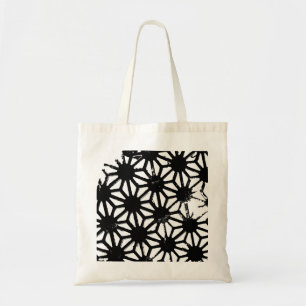 Schwarzes geometrisches Muster Tragetasche