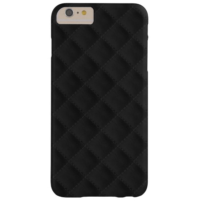 Schwarzes gestepptes Leder Case-Mate iPhone Hülle (Rückseite)