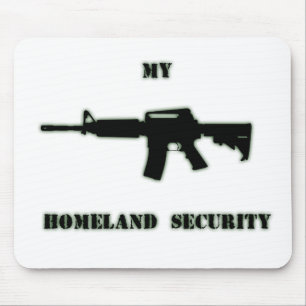 Schwarzes Gewehr AR-15 von Phils Kunst online Mousepad