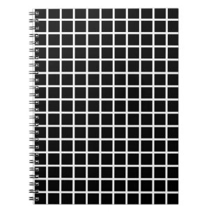 Schwarzes Gitter-Notebook Notizblock