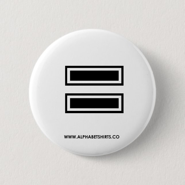 Schwarzes Gleichgestelltes Button (Vorderseite)