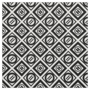 Schwarzes Gleichheitszeichen-geometrisches Muster Stoff