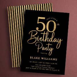 Schwarzes Gold 50. Geburtstag Einladung