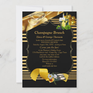 Schwarzes Gold, Art-Deko-Brunch-Ankündigungen Einladung