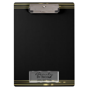 Schwarzes Gold Band Eleganter Schicker Glamour Per Klemmbrett